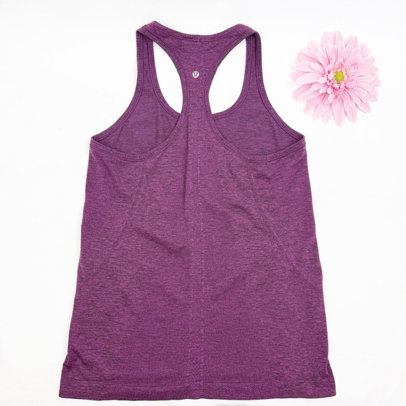 Lululemon Swiftly Tech Racerback Tank Top Athletic Running Aurora Purple / Black - Picture 4 of 8
